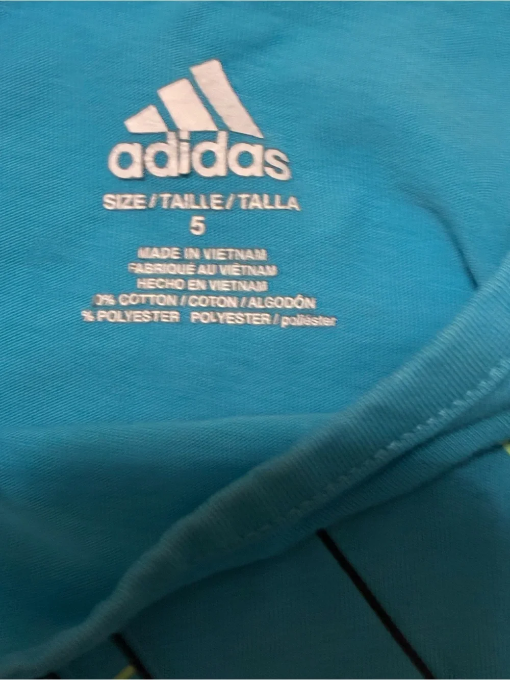 adidas Teal Long-Sleeve Logo Tee